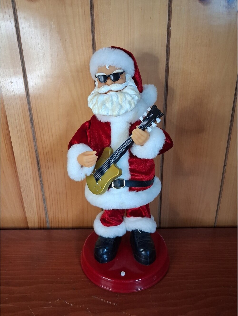 Gemmy Rock & Roll Santa Holiday Christmas Santa Music Animated 17"